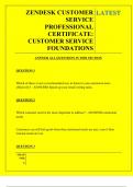 ZENDESK CUSTOMER SERVICE PROFESSIONAL CERTIFICATE&colon; CUSTOMER SERVICE FOUNDATIONS QUESTIONS AND ANSWE