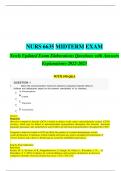 NURS 6635 MIDTERM EXAM Newly Updated Exam Elaborations Questions with Answers Explanations-2024-2025
