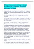 Ellis and associates Lifeguard test questions and answers 2025 with  complete solution