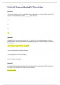 NSG 6430 Women's Health FNPWeek 4 Quiz