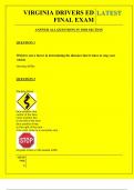  VIRGINIA DRIVERS ED FINAL EXAM QUESTIONS AND ANSWERS 2025