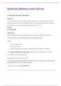 Kentucky Masters exam Elecric Questions &plus; Answers Graded A&plus;