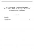 ATI Anatomy & Physiology Proctored Exam 2025 &ndash; 100&percnt; Verified Q&A Pack with Detailed Answer Rationales