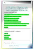 NRSG 2500 Unit 1 Questions with   Correct Answers  for Specific Exam  Mail supergrades12&commat;gmail&period;com 