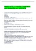FSBPT PRACTICE EXAM QUESTIONS AND ANSWERS ALL CORRECT 