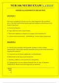  NUR 146 NEURO EXAM QUESTIONS AND ANSWERS 2025