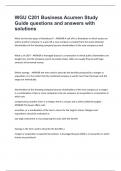 WGU C201 Business Acumen Study Guide questions and answers with solutions&period;