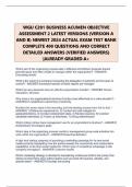WGU C201 BUSINESS ACUMEN OBJECTIVE ASSESSMENT 2 LATEST VERSIONS &lpar;VERSION A AND B&rpar; NEWEST 2024 ACTUAL EXAM TEST BANK COMPLETE 400 QUESTIONS AND CORRECT DETAILED ANSWERS &lpar;VERIFIED ANSWERS&rpar; &vert;ALREADY GRADED A&plus;