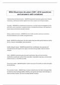 A PACKAGE DEAL FOR WGU C201 BUSINESS ACUMEN EXAM 2 VERSIONS WITH DETAILED VERIFIED SOLUTIONS &sol;A GRADE ASSURED