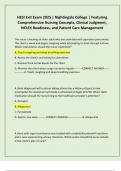 HESI Exit Exam 2025 &vert; Nightingale College &vert; Featuring Comprehensive Nursing Concepts&comma; Clinical Judgment&comma; NCLEX Readiness&comma; and Patient Care Management