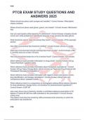 PTCB EXAM STUDY QUESTIONS AND ANSWERS 2025
