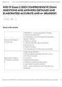NHS 111 Exam 2 2025 COMPREHENSIVE EXAM QUESTIONS AND ANSWERS &lpar;DETAILED AND ELABORATED&rpar; ACCURATE AND A&plus; GRADED&excl;&excl;&excl;