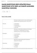 NAHQ EXAM QUESTIONS 2025 UPDATED EXAM QUESTIONS WITH 100&percnt; ACCURATE ANSWERS &lpar;MULTIPLE CHOICES&rpar;