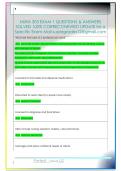 NURA 303 EXAM 1 QUESTIONS & ANSWERS  SOLVED 100&percnt; CORRECT&sol;NEWEST UPDATE for a  Specific Exam Mail supergrades12&commat;gmail&period;com