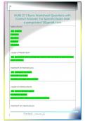 NURS 211 Burns Worksheet Questions with   Correct Answers  for Specific Exam Mail  supergrades12&commat;gmail&period;com