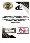 HED4802 Assignment 2 Memo &lpar;COMPLETE ANSWERS&rpar; Semester 1 2025 - DUE 20 June 2025&semi;100&percnt; CORRECT AND TRUSTED SOLUTIONS