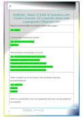 NURS245 - Week 12 &lpar;UNIT 4&rpar; Questions with   Correct Answers  for a Specific Exam Mail  supergrades12&commat;gmail&period;com