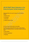 NR 507 EDAPT Week 6 Alterations in the  Endocrine System Verified Assignment    Simple spirometry can be used to measure any of the following  EXCEPT&colon;  a&period; Residual volume&period;  b&period; Vital capacity&period;  c&period; Tidal volume&period; 