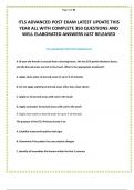 ITLS ADVANCED POST EXAM LATEST UPDATE THIS YEAR ALL WITH COMPLETE 350 QUESTIONS AND WELL ELABORATED ANSWERS JUST RELEASED