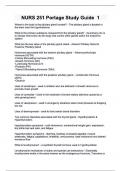 NURS 251 Portage Study Guide 1 a&plus; graded&period;
