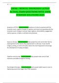 QMHA - MENTAL DISORDERS LATEST ACTUAL EXAM QUESTIONS WITH 100&percnt; VERIFIED SOLUTIONS 2025