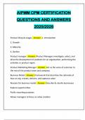 AIPMM CPM CERTIFICATION QUESTIONS AND ANSWERS 2025&sol;2026