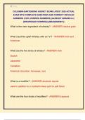 COLUMBIA BARTENDING AGENCY EXAM LATEST 2025 ACTUAL  EXAM WITH COMPLETE QUESTIONS AND CORRECT DETAILED  ANSWERS &lpar;100&percnt; VERIFIED ANSWERS&rpar; &vert;ALREADY GRADED A&plus;&vert;  &vert;&vert;PROFESSOR VERIFIED&vert;&vert; &vert;&vert;BRANDNEW&excl;&excl;&excl;&vert;&vert; 