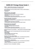 NURS 251 Portage Study Guide 3 &lpar; verified  answers &rpar;