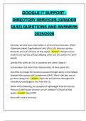 GOOGLE IT SUPPORT - DIRECTORY SERVICES &lpar;GRADED QUIZ&rpar; QUESTIONS AND ANSWERS 2025&sol;2026