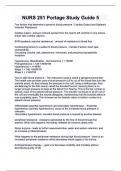 NURS 251 Portage Study Guide 5 verified with verified answers