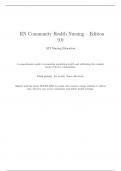 RN Community Health Nursing &ndash; Edition 9&period;0 &ndash; Verified Questions and Correct Answers &vert; 2025&sol;2026 Academic Year