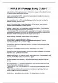 NURS 251 Portage Study Guide 1-7 a&plus; graded&period;