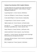 Calaoms Exam Questions With Complete Solutions