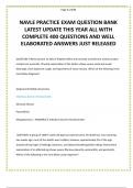 NAVLE PRACTICE EXAM QUESTION BANK LATEST UPDATE THIS YEAR ALL WITH COMPLETE 400 QUESTIONS AND WELL ELABORATED ANSWERS JUST RELEASED