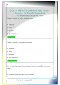 OCCTH 585 Test 1 Questions with  Correct  Answers  for Specific Exam Mail  supergrades12&commat;gmail&period;com