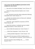 CALA NJAC BY THE NUMBERS QUESTIONS WITH COMPLETE SOLUTIONS