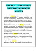 HISTORY 2111 FINAL EXAM IDS QUESTIONS AND ANSWERS 2025&sol;2026