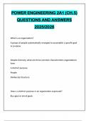 POWER ENGINEERING 2A1 &lpar;CH&period;5&rpar; QUESTIONS AND ANSWERS 2025&sol;2026
