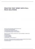 PRACTICE TEST SFBFC WITH FULL PACK SOLUTIONS