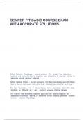 SEMPER FIT BASIC COURSE EXAM WITH ACCURATE SOLUTIONS