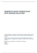 SEMPER FIT BASIC FITNESS EXAM WITH VERIFIED SOLUTIONS