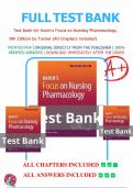 Test Bank for Focus on Nursing Pharmacology 9th Edition by Amy Karch&period;&vert;All chapters 1-59 covered&comma; 100&percnt; PASS&excl;
