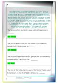OILERS&sol;PLANT TENDERS &lpar;HHC&rpar; CIVIL  SERVICE EXAM &lpar;PREP TEST QUESTIONS  FOR THE EXAM&rpar; 2025 QUESTIONS WITH  COMPLETE SOLUTIONS&excl;&excl; Questions with   Correct Answers  for Specific Exam  Mail supergrades12&commat;gmail&period;com