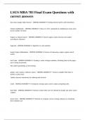 LSUS MBA 703 Final Exam Questions with correct answers