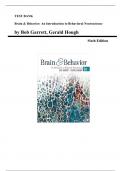 Brain & Behavior&colon; An Introduction to Behavioral Neuroscience &ndash; Sixth Edition by Bob Garrett &ndash; Test Bank