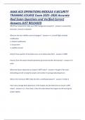 AAAE ACE Operations Module 4 Security Training Course Exam 2025&ndash;2026 Airport Emergency & Hazmat Response Verified Questions & Correct Answers 
