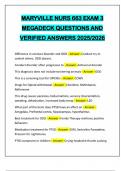 MARYVILLE NURS 663 EXAM 3 MEGADECK QUESTIONS AND VERIFIED ANSWERS 2025&sol;2026