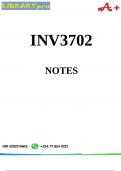 INV3702 SUMMARY NOTES