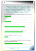 OTFIT CERTIFICATION EXAM ACTUAL EXAM  WITH COMPLETE REAL QUESTIONS AND  CORRECT DETAILED ANSWERS &lpar;100&percnt; CORRECT  VERIFIED ANSWERS&rpar; A NEW UPDATED VERSION  &vert;ALREADY GRADED A&plus; &lpar;BRAND NEW&excl;&excl;  