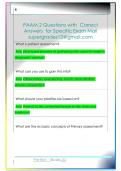 PAAM 2 Questions with  Correct  Answers  for Specific Exam Mail  supergrades12&commat;gmail&period;com 